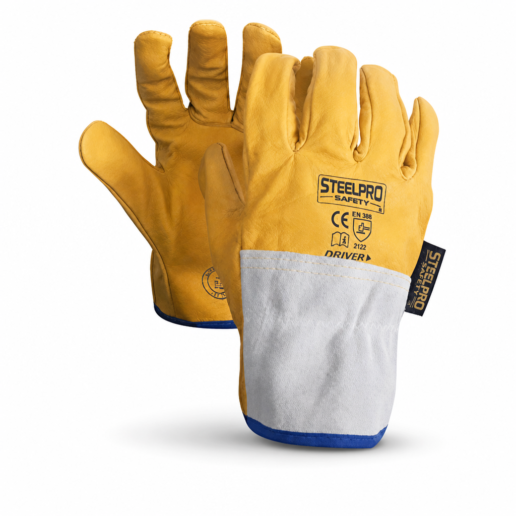 Guantes vaqueta driver amarillo (imagen de referencia)