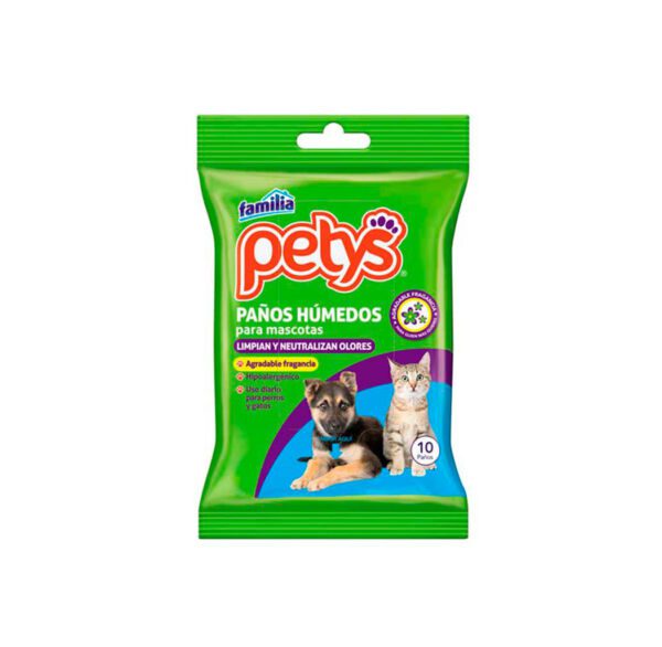 PAÑOS HUMUMEDOS MASCOTAS  X 10UND.