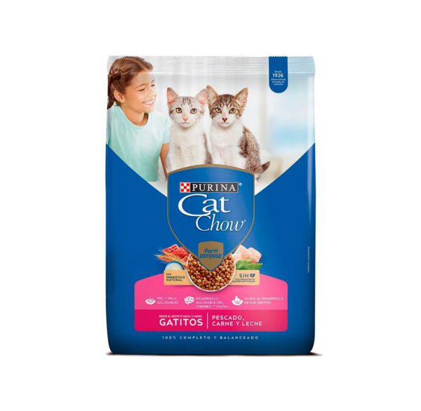 CAT CHOW GATITOS PESCADO CARNE 500G