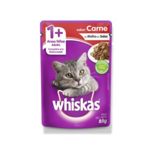 WHISKAS POUCH CARNE EN SALSA X 85g