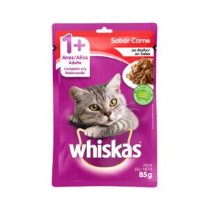 WHISKAS POUCH CASTRADOS CARNE X 85g
