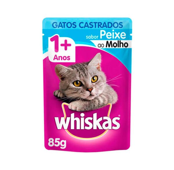 WHISKAS POUCH CASTRADOS PESCADO X 85g