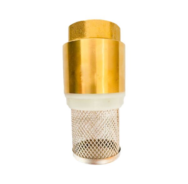 VALVULA PIE BRONCE 1 C/CANASTILLA ACERO INOX