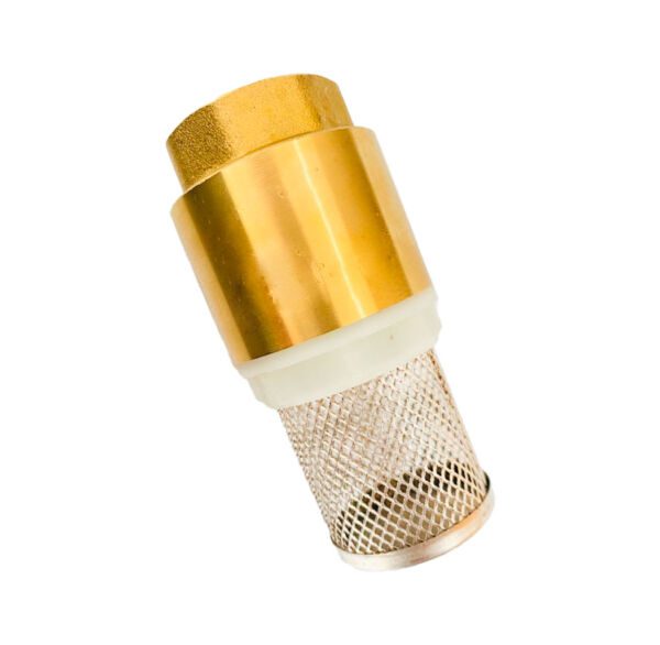 VALVULA PIE BRONCE 11/2 C/CANASTILLA ACERO INOX
