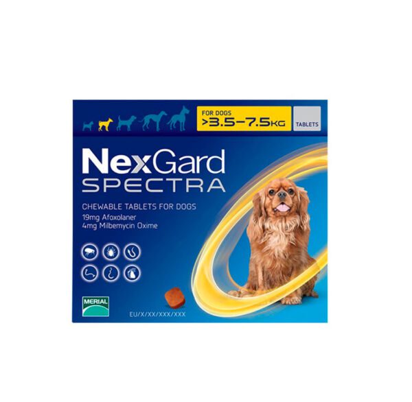NEXGARD SPECTRA DE 3.5 A 7.5 KG